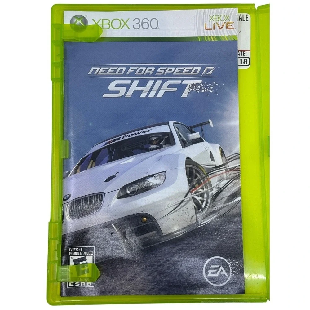 Need for Speed Shift Microsoft Xbox 360 Racing Video Game EA NTSC With Manual